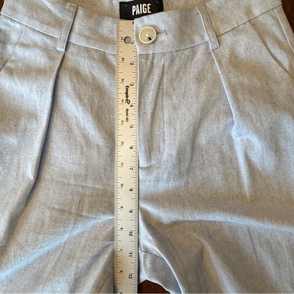 Paige Dallas Chambray Linen High Waist Wide Leg Trouser Women’s Size 00 - Picture 13 of 16